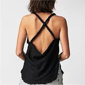 NWT Free People Mykonos Tank Open Back Braided Size large